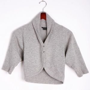 Theory 100% grey cashmere cardigan 3/4 sleeve size P